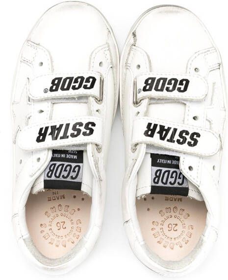 Golden Goose Kids Superstar sneakers met klittenband Wit