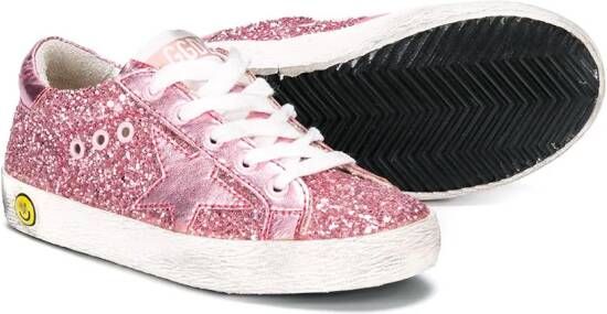 Golden Goose Kids Superstar sneakers Roze