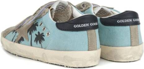 Golden Goose Kids Superstar sneakers met klittenband Blauw