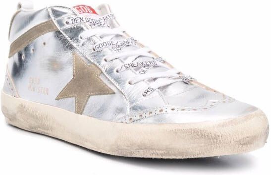 Golden Goose Laminated Star and Wave sneakers Zilver