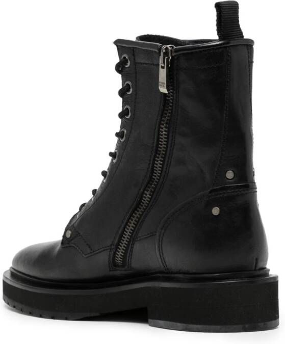 Golden Goose Leren combat boots Zwart
