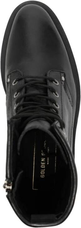 Golden Goose Leren combat boots Zwart