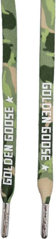 Golden Goose Schoenveters met camouflageprint Groen