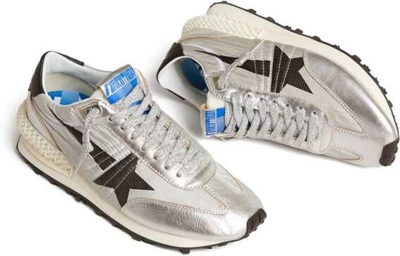 Golden Goose Marathon sneakers van gelaagd leer Zilver