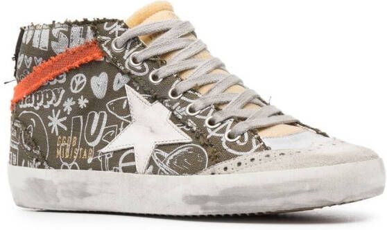 Golden Goose Mid Star high-top sneakers Groen