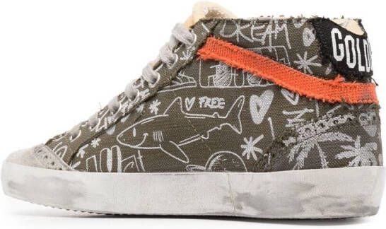 Golden Goose Mid Star high-top sneakers Groen