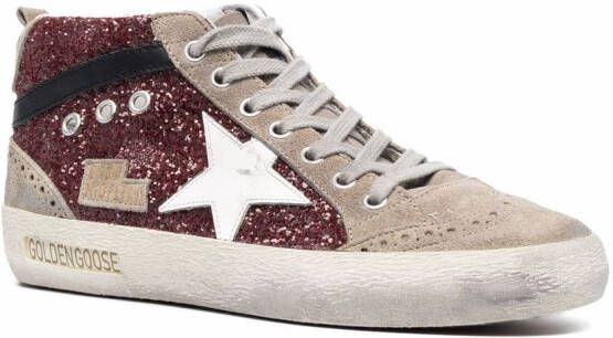 Golden Goose Mid Star high-top sneakers Rood