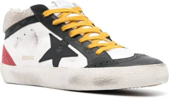 Golden Goose Mid-Star leren sneakers Wit