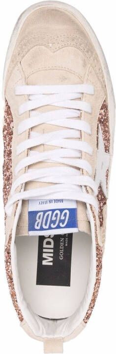 Golden Goose Mid Star sneakers met glitter Roze