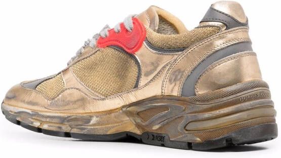 Golden Goose Running Sole sneakers met gerafeld effect Goud