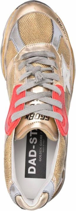 Golden Goose Running Sole sneakers met gerafeld effect Goud