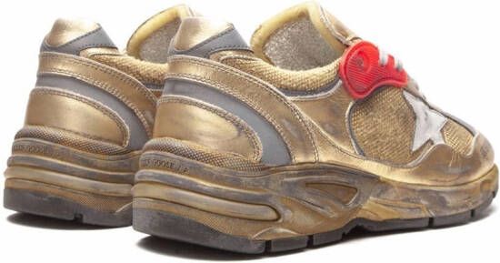 Golden Goose Running Sole sneakers met gerafeld-effect Goud