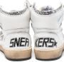 Golden Goose Sky Star high top sneakers dames leer leer Stof Stof rubber 34 Wit - Thumbnail 4