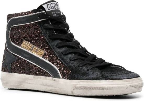 Golden Goose Slide high-top sneakers Zwart