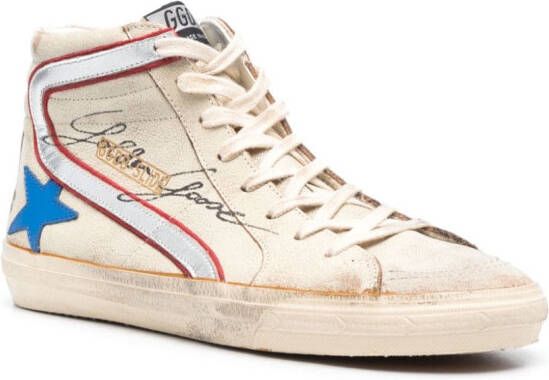 Golden Goose Slide high-top sneakers Beige