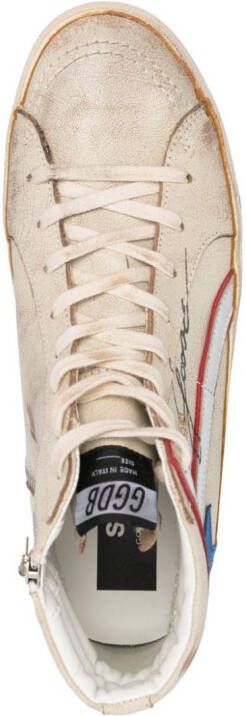 Golden Goose Slide high-top sneakers Beige