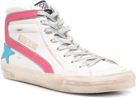 Golden Goose Slide high-top sneakers Wit