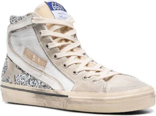 Golden Goose Slide high-top sneakers Zilver