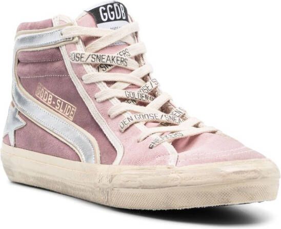 Golden Goose Slide high-top sneakers Roze