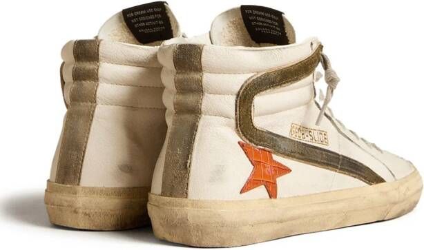 Golden Goose Slide leren high-top sneakers Beige