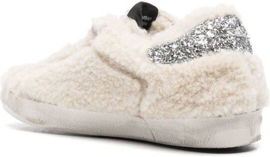 Golden Goose Sneakers met glitter Beige