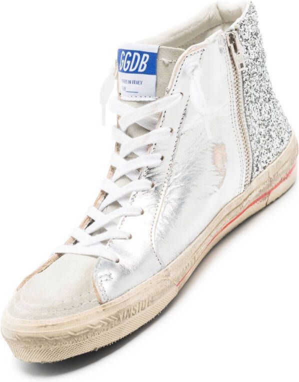 Golden Goose Sneakers met logopatch Zilver