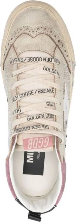 Golden Goose Sneakers met logoprint Beige
