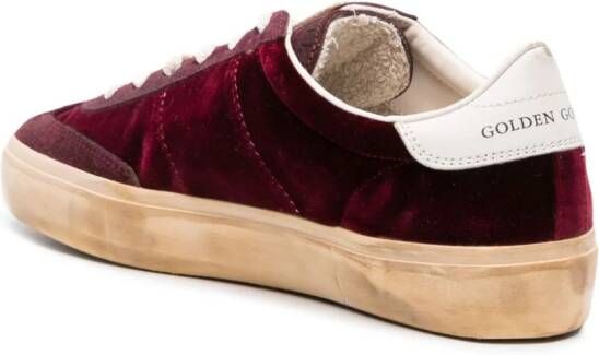 Golden Goose Soul-Star fluwelen sneakers Rood