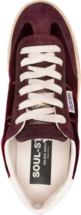 Golden Goose Soul-Star fluwelen sneakers Rood