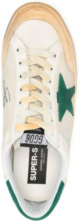 Golden Goose Super-Star gerafelde sneakers Beige