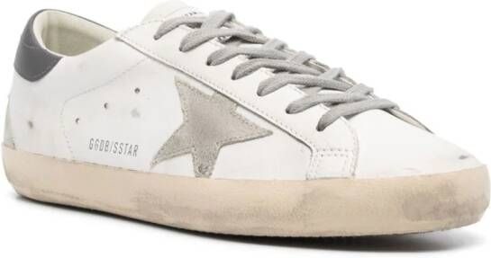 Golden Goose Super-Star gerafelde sneakers Wit