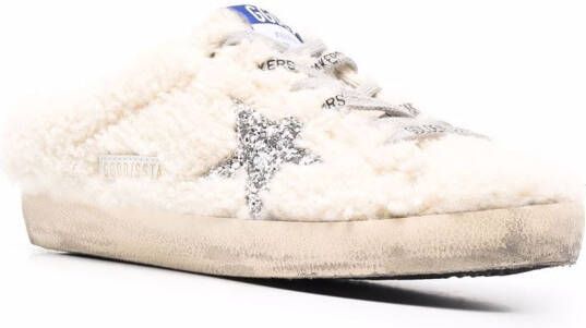 Golden Goose Super-Star gerafelde sneakers Wit