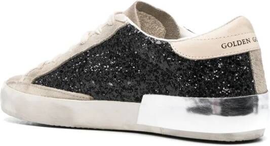 Golden Goose Super-Star glitter-detail sneakers Zwart