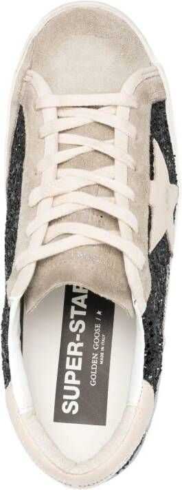 Golden Goose Super-Star glitter-detail sneakers Zwart