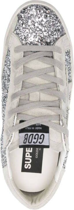 Golden Goose Super-Star sneakers met glitter Zilver