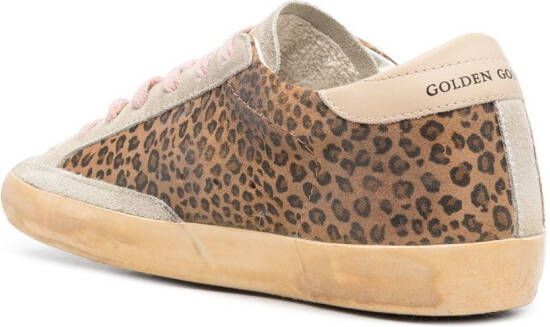 Golden Goose Superstar sneakers met luipaardprint Beige
