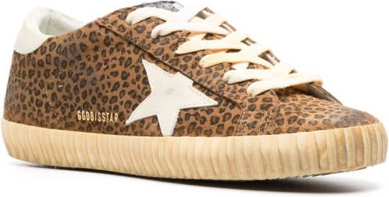 Golden Goose Super-Star sneakers met luipaardprint Bruin