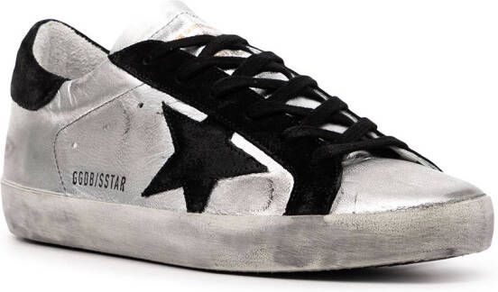 Golden Goose Super-Star leren sneakers Zilver