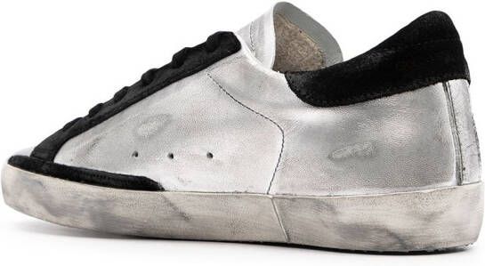 Golden Goose Super-Star leren sneakers Zilver