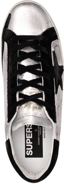 Golden Goose Super-Star leren sneakers Zilver