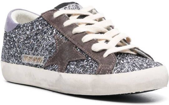 Golden Goose Super-Star sneakers met glitter Zilver