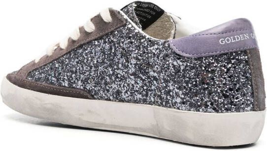 Golden Goose Super-Star sneakers met glitter Zilver