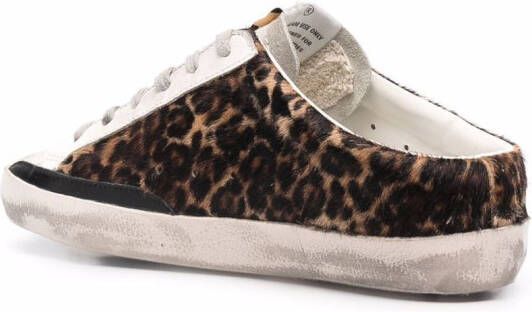 Golden Goose Superstar Sabot muiltjes met luipaardprint Bruin