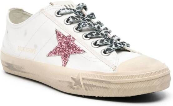 Golden Goose V-Star gerafelde sneakers Wit