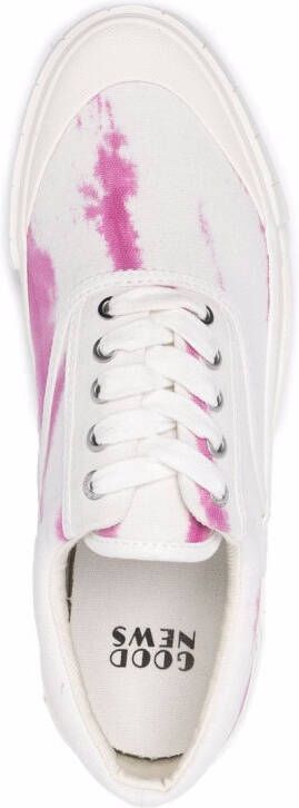 Good News Opal sneakers met tie-dye print Wit