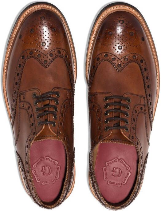 Grenson Archie leren brogues Bruin