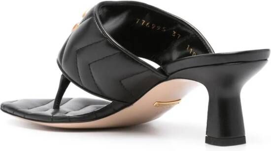 Gucci 60 mm Double G leren sandalen Zwart