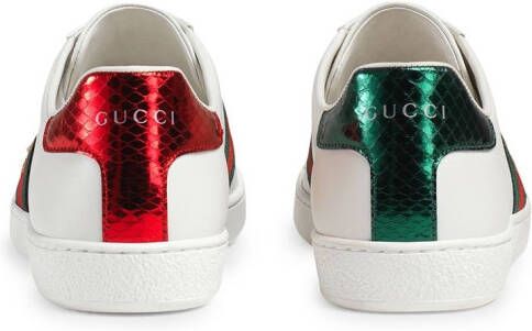 Gucci Ace sneakers met webstreep Wit