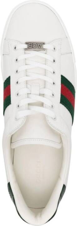 Gucci Ace leren sneakers met web-streep Wit