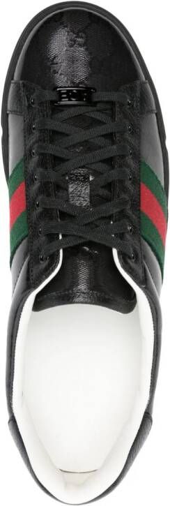 Gucci Ace GG Crystal-canvas sneakers Zwart